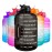 QuiFit 1 Gallon Water Bottle - with Straw & Motivational Time Marker Leak-Proof BPA Free Reusable Gym Sports Outdoor Large(128OZ) Capacity Water Jug(Black,1 Gallon)