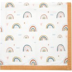Rainbow Muslin Quilt Baby Blanket - Silky Soft and Breathable Summer Blanket for Toddler - Oversized 47 x 47 - 2 Layers Muslin Swaddle Blankets for Baby Boy and Girl (B Rainbow)