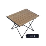 iClimb Ultralight Compact Camping Folding Table with Carry Bag (Nature - L)