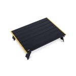 iClimb Ultralight Compact Mini Beach Picnic Folding Alu. Table with Carry Bag, Two Size (Black - L)