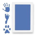 Large Clean Touch Ink Pad for Baby Handprints and Footprints - Inkless Infant Hand & Foot Stamp - Safe for Babies, Doesnt Touch Skin - Perfect Family Memory or Gift, Blue Print Kit by Tiny Gifts