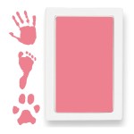 Extra Large Clean Touch Ink Pad for Baby Handprints and Footprints - Inkless Infant Hand & Foot Stamp - Safe for Babies, Doesnt Touch Skin - Perfect Family Memory or Gift by Tiny Gifts, Pink