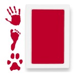 Extra Large Clean Touch Ink Pad for Baby Handprints and Footprints - Inkless Infant Hand & Foot Stamp - Safe for Babies, Doesnt Touch Skin - Perfect Family Memory or Gift by Tiny Gifts, Red