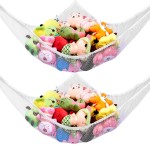KOHUIJOO Stuffed Animal Net or Hammock, Stuffed Animal Net, Jumbo Toy Net Hammock for Stuffed Animals Wall Sling Corner Extra Large Kids Children Mesh Toy Net Organizer (2 Pack)