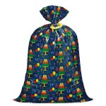WRAPAHOLIC 56 Large Birthday Plastic Gift Bag - Birthday Cake Jumbo Bike Bag Gift Wrap for Kids Birthdays, Baby Shower, Parties, Celebrating, or Any Occasion - 56 H x 36 W