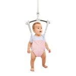 Infant Master Doorway Jumper, Durable Bumper Jumper w/Adjustable Height, Funny Baby Doorway Swing Bouncer w/Seat Bag, Popular Gift for Infant & Toddler, Portable and Free Installation, Pink