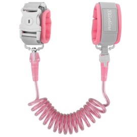 Blisstime Toddler Leash, Kid Leash Anti Lost Wrist Link with Key Lock Upgraded Baby Leash with Safety Wristband Rope for Babies Toddlers Child Kids (4.9ft/1.5m, Pink)