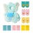 JunNeng Baby Head Protector Backpack with Squeaker, Knee Pads, Anti-Slip Socks, Light Blue Elephant Sets