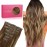 WENNALIFE Seamless Clip In Hair Extensions, 14 Inch 130g 7pcs Balayage Chocolate Brown to Caramel Blonde Hair Extensions Clip in Human Hair Invisible PU Skin Weft Natural Remy Human Hair Extensions