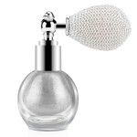 KYDA Silver Glitter Powder Spray, Loose Shimmer Powder, Highlighter Spray Makeup for Face Body Hair, Lasting Glitter Hairspray, Cosmetic Shimmer Makeup
