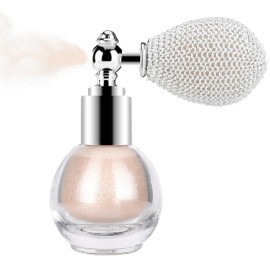 KYDA Highlighter Powder Spray, High Gloss Glitter Spray, Sparkling Powder Makeup, for Face and Body Glitter Cosmetic-Champagne Gold