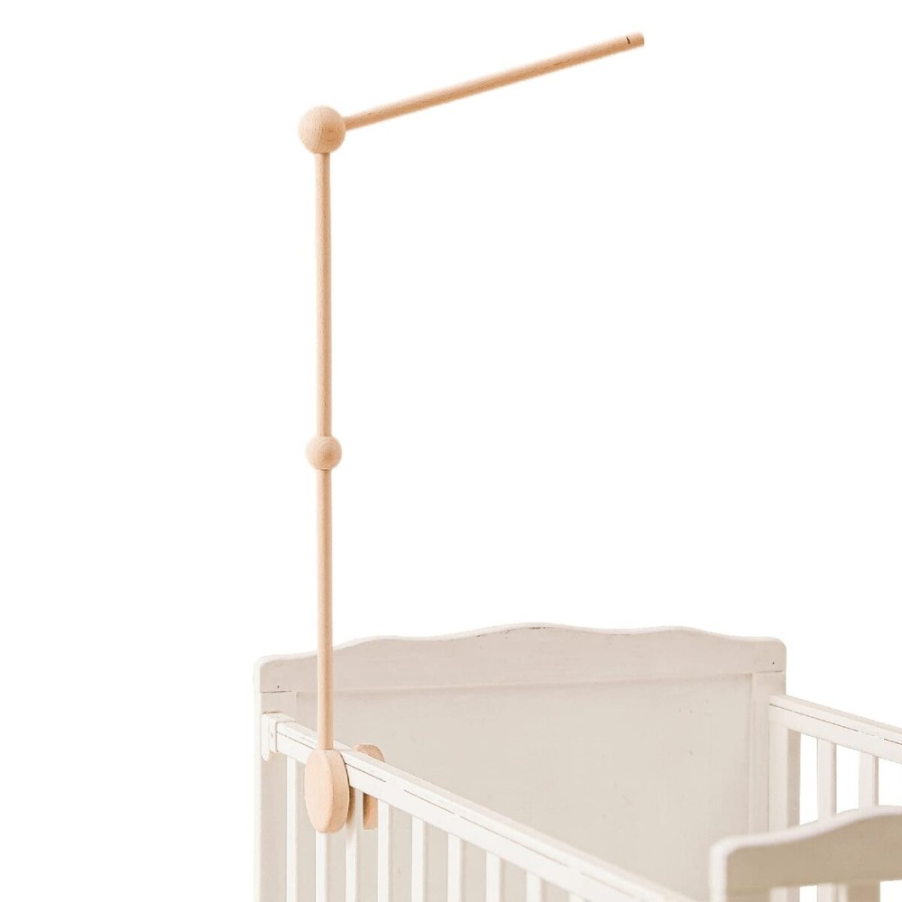 Baby Crib Mobile Holder - Wooden Mobile Arm for Crib,Crib Mobile Arm,Mobile Crib Hanger (Wooden Arm)