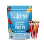 Ultima Replenisher Daily Electrolyte Powder - Original Variety Pack, 20 Stickpacks - Zero Sugar Hydration Packets with 6 Electrolytes and Minerals - Sugar Free, Plant Based & Keto Friendly Drink Mix