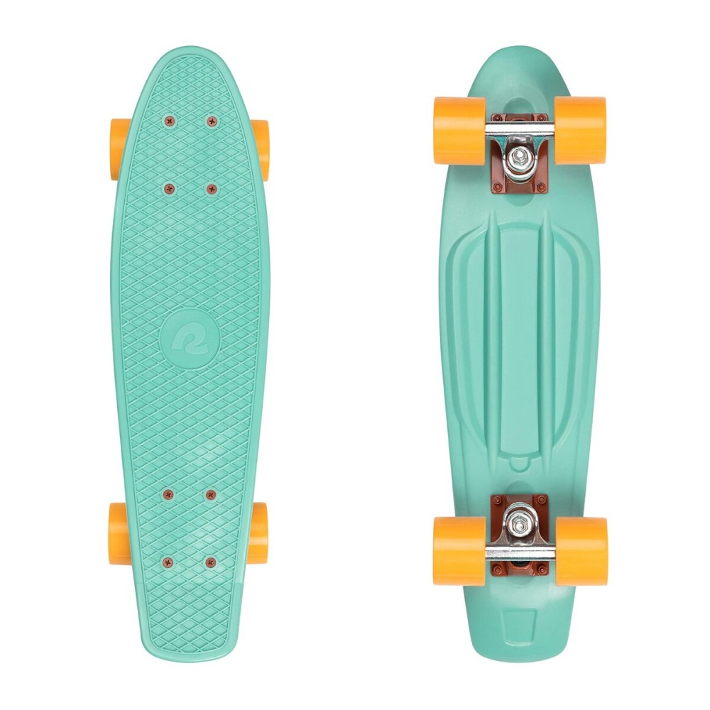 Retrospec Quip Mini Cruiser Skateboard 22.5 and 27 Classic Retro Plastic Cruiser Complete Skateboard with ABEC 7 Bearings and PU Wheels Compact Board with Grippy, Molded Waffle Deck