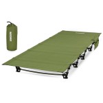 MARCHWAY Ultralight Folding Tent Camping Cot Bed, Portable Compact for Outdoor Travel, Base Camp, Hiking, Mountaineering, Lightweight Backpacking (Army Green)