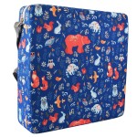 Sunmall Dining Chair Heightening Cushion Portable Dismountable Adjustable Highchair Booster for Baby Toddler Kids Infant Washable Thick Chair Seat Pad Mat (Blue Bear)