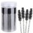 Elisel 100pcs Disposable Mascara Brushes with Container, Mascara Wands Makeup Brushes Applicators Kits for Eyelash Extensions and Eyebrow Brush (Crystal Black)