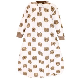 Hudson Baby Unisex Baby Premium Quilted Long Sleeve Sleeping Bag and Wearable Blanket, Little Bear, 18-24 Months