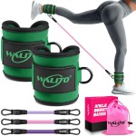 WALITO Ankle Resistance Bands with Cuffs, Ankle Bands for Working Out, Ankle Straps for Women, Exercise Bands for Legs and Butt, Booty Workout Equipment for Kickbacks Hip Fitness Training