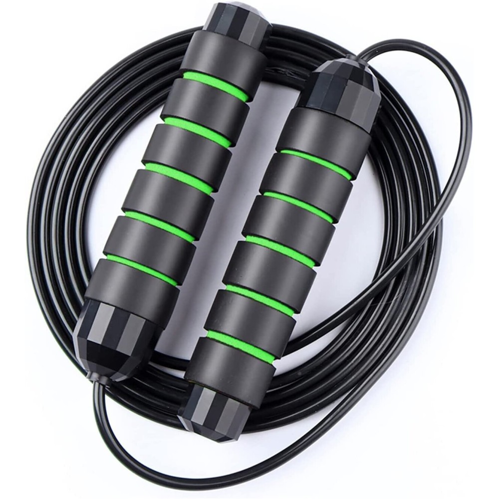 Redify Jump Rope,Jump Ropes for Fitness for Women Men and Kids,Speed Jumping Rope for Workout with Ball Bearings,Adjustable Skipping Rope for Exercise&Slim Body at Home School Gym (Green)