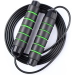 Redify Jump Rope,Jump Ropes for Fitness for Women Men and Kids,Speed Jumping Rope for Workout with Ball Bearings,Adjustable Skipping Rope for Exercise&Slim Body at Home School Gym (Green)