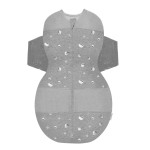 Happiest Baby SNOO Sleep Sack - 100% Organic Cotton Baby Swaddle Blanket - Doctor Designed Promotes Healthy Hip Development (Graphite Planets, Medium)