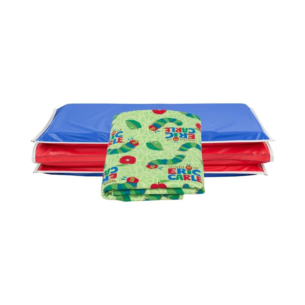 KinderMat + Eric Carle Kinderbundle - The Very Hungry Caterpillar - Full Nap Mat & Washable Cover, Special Edition - 47 x 22, Value Bundle, Great for Daycare & Family Households