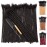 DAIXI 12 Inch 30 Strands 100% Real Human Hair Dreadlock Extensions for Man/Women Full Head Handmade 0.8cm Thickness Crochet Braids Dreadlocks Bulk with Needle and Comb Natural Black Locks