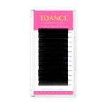 TDANCE Lash Extension Matte Black Eyelash Extension C CC D DD J B L Curl Volume & Classic Lash Extensions 0.03-0.18mm Thickness Professional Salon Use(0.07-C,20-25 mm)