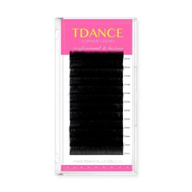 TDANCE Lash Extension Matte Black Eyelash Extension C CC D DD J B L Curl Volume & Classic Lash Extensions 0.03-0.18mm Thickness Professional Salon Use(0.05-CC,20-25 mm)
