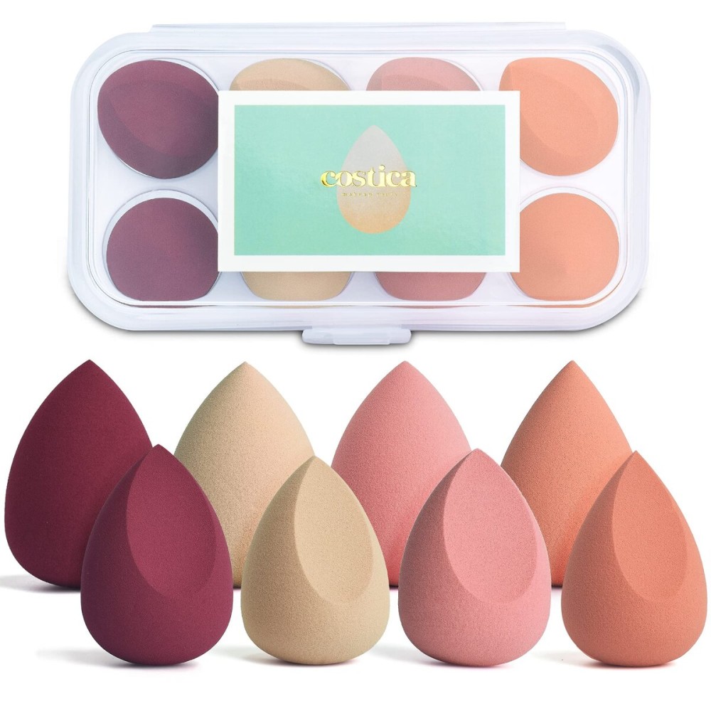 COSTICA Makeup Sponge Set Blender, Beauty Sponge Makeup Blender Flawless for Liquid - Multi Colored 8 pcs Exquisite Packeged