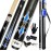 Tai ba cues 2-Piece Pool cue Stick + Hard Case, 13mm Tip, 58, Hardwood Canadian Maple Professional Billiard Pool Cue Stick 18,19,20,21,22 Oz Pool Stick (Selectable)-Blue, Black, Red, Gray, Green