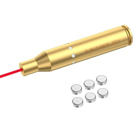 Tipfun 30-06/25-06/270 Cal Rem Gauge Bore Sight Red Dot Boresighter Laser Sight with 2 Sets of Batteries