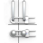 QT BABY Baby Proofing Cabinet Locks | Adjustable U Shaped Baby Safety Latches for Drawers, Fridge, Closet |Modern Baby Proofing Cabinet Lock with Extra Secure Lock Buttons (Pack of 8, White)