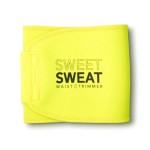 Sports Research Sweet Sweat Waist Trimmer (Core Series) - Premium Sweat Enhancing Fitness Band for Women & Men - Neon Yellow, Large