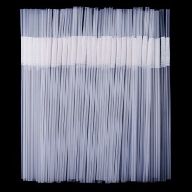 Zmaxqii 300 Pcs Clear Flexible Plastic Straws, BPA-Free Disposable Bendy Straws, 10.2 Long and 0.23\'\' Diameter
