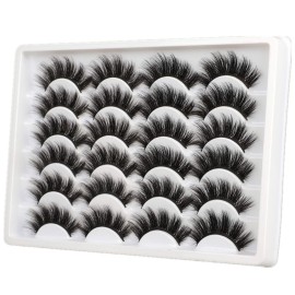 ALICE Eyelashes Fluffy Volume Eye Lashes Pack 20MM Long Fake Eyelashes Soft Faux Mink12 Pairs