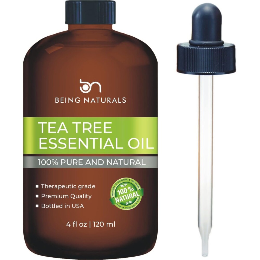 Tea Tree Essential Oil - Huge 4 FL OZ - 100% Pure & Natural - Premium Natural Oil with Glass Dropper (Tea Tree)