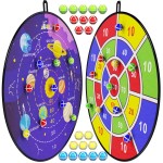 BooTaa 2 Pack 29 Large Dart Board Game Set with 20 Sticky Balls, Indoor/Sport Outdoor Fun Party Play Games, Boys Girls Toys, Birthday Toy Gifts for 3 4 5 6 7 8 9 10 11 12 Year Old Boys Girls Kids