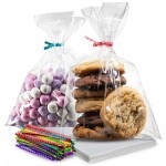 Prestee 200 Pack Clear Cellophane Bags for Favors - Transparent Goodie Bags for Birthday Party, 6x10 Inch Clear Bags with 4-Inch Twist Ties - Candy, Treat, Cookie Bags for Gift Giving