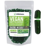 XPRS Nutra Size 4 Empty Capsules - 100 Count Small Empty Vegan Capsules - DIY Vegetable Capsule Filling - Fillable Do-It-Yourself Veggie Pill Caps for Supplements (Forest Green)