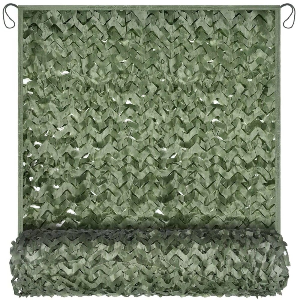 Yeacool Sunshade Camo Netting Mesh Camouflage Netting Military Surplus Hunting Blind Net for Military Theme Party Decorations Backdrop Car Cover Camping Shooting (Dark Green, 6.5ftx10ft, 2m*3m)