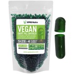 XPRS Nutra Size 4 Empty Capsules - 1000 Count Small Empty Vegan Capsules - Vegetarian Pills - DIY Vegetable Capsule Filling - Fillable Do-It-Yourself Veggie Caps for Supplements (Forest Green)