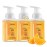 Foaming Hand Soap-Pack of 3-Moisturizing Hand Soap with Aloe Vera & Essential Oils-Alcohol-Free Hand Wash in Fresh Orange Scent-Scented Hand Wash for Kitchen or Bathroom-Free Flawless Crystal Bracelet