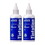 Red by Kiss Tintation Semi-Permanent Hair Color, Aloe Vera Water Based, Argan Oil, Olive Oil, Collagen & Keratin, Long-Lasting Color Dye (Blue Moonlight, 2 Pk, 5 Fl Oz)
