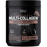 Premium Multi Collagen Peptides Powder (1, 2, 3, 5 & 10) with Protein. Vitamin C, Biotin, Hyaluronic Acid, for Hair Skin and Nails - Marine, Bovine, Chicken & Eggshell (Chocolate, 45 Servings)