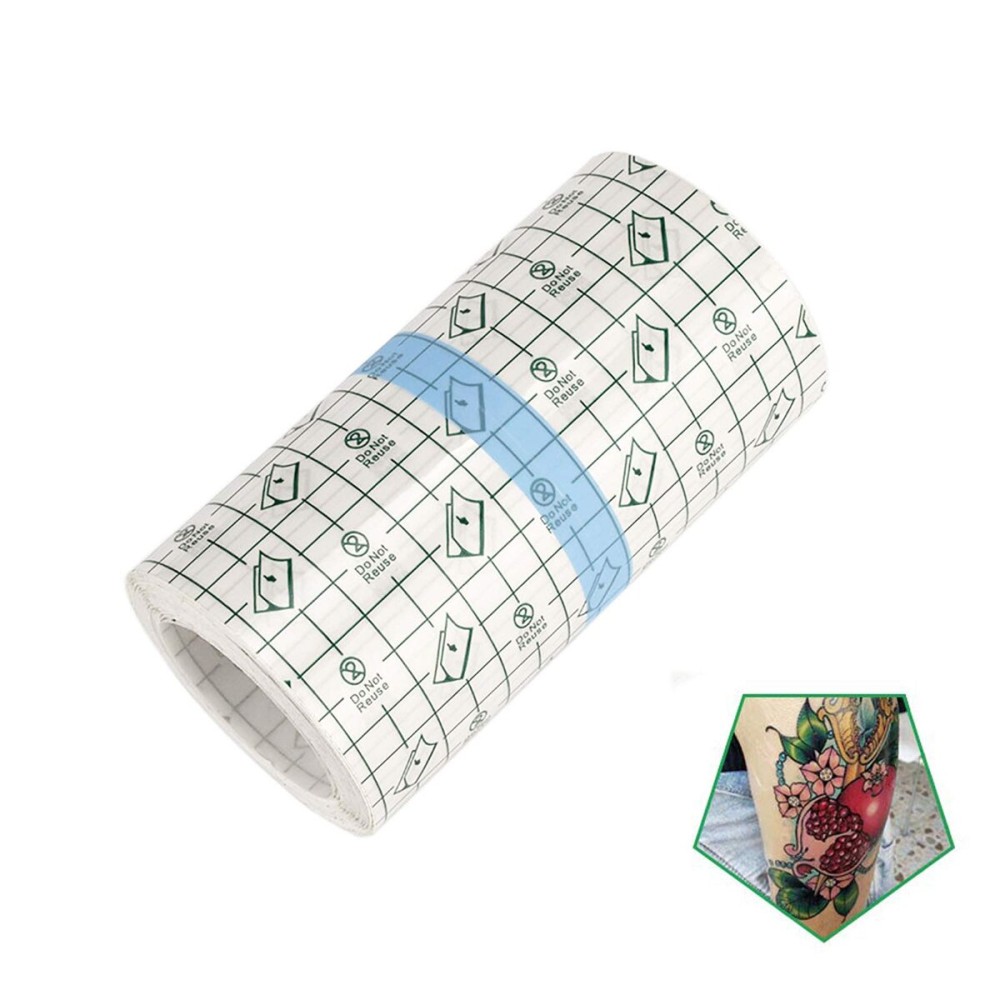 Tattoo Aftercare Bandage Roll 6x10 Yard - Waterproof Transparent Film For Initial Healing And Skin Repair - Adhesive Tattoo Supply Wrap