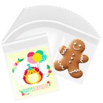 LEOSINDA 200 Pcs Clear Self Sealing Cellophane Bags, 4 X 5 Inch Cookie Bags With Seal for Gift Wrapping,Packaging Candies,Dessert,Bakery, Cookies, Chocolate,Party,Wedding and Holiday Packaging