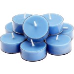 DEYBBY SoyWax Scented Tealight, 12 Pack Natural Fragrance Long Lasting Clear Cup Aromatherapy Candle Set, Smokeless& Long Lasting|for Gfit, Anniversary, Resturant|Ocean Breeze