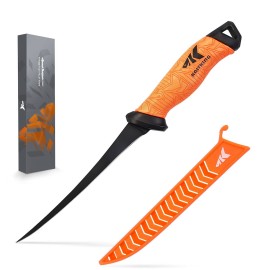 KastKing Speed Demon Pro Fillet Knife - Razor Sharp G4116 German Stainless-Steel Blade, Professional Level Knives for Filleting and Boning, Non-Slip Handles, Includes Protective Sheath